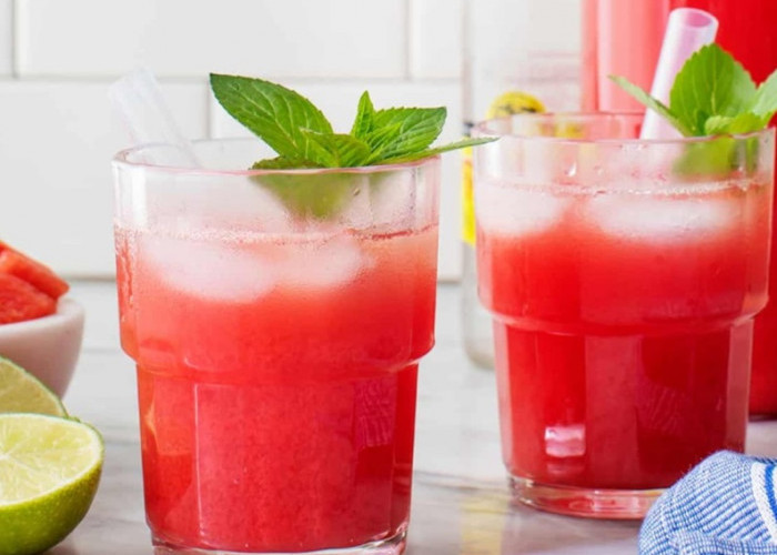 Cara Membuat  Minuman Semangka Jeruk Segar