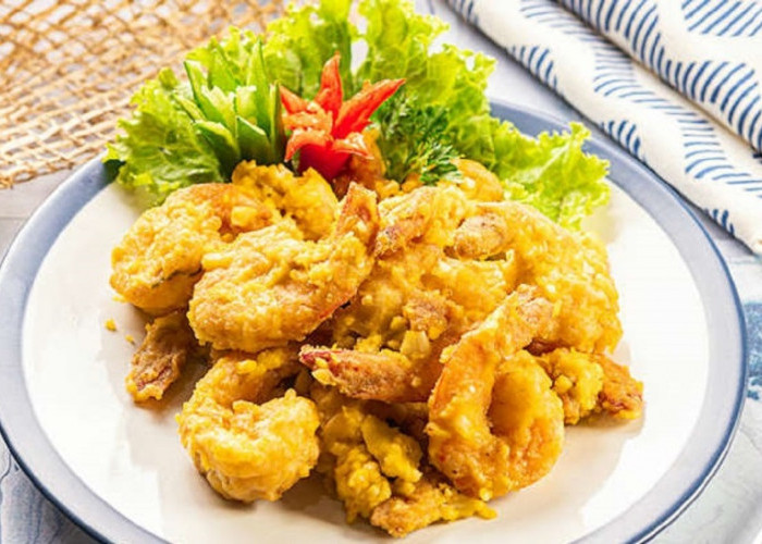 Cara Membuat  Udang Goreng Telur Asin