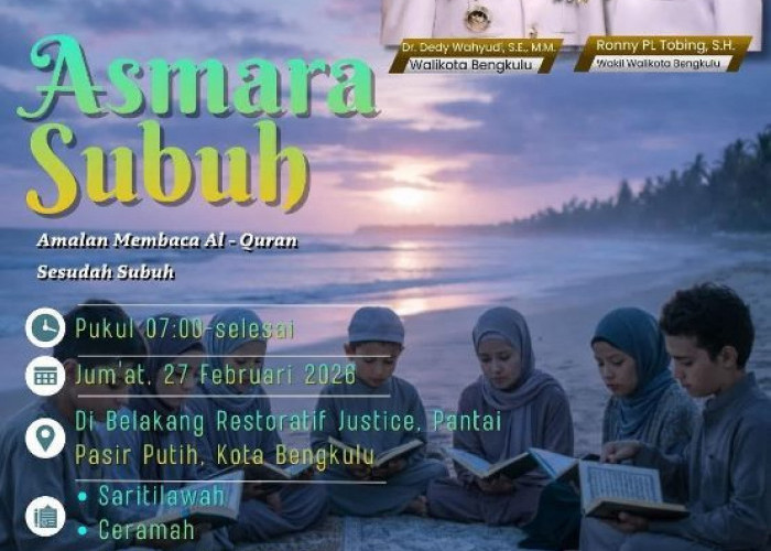 Pemerintah Kota Bengkulu Gelar 'Asmara Subuh'  di Pantai Panjang 