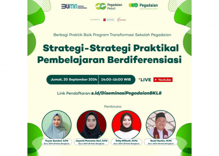 SDN 38 Kota Bengkulu Terpilih Menjadi Desiminator Program Peduli Pendidikan