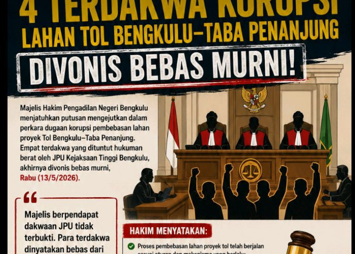 Vonis Bebas 4 Terdakwa Kasus Lahan TOL Bengkulu - Penanjung
