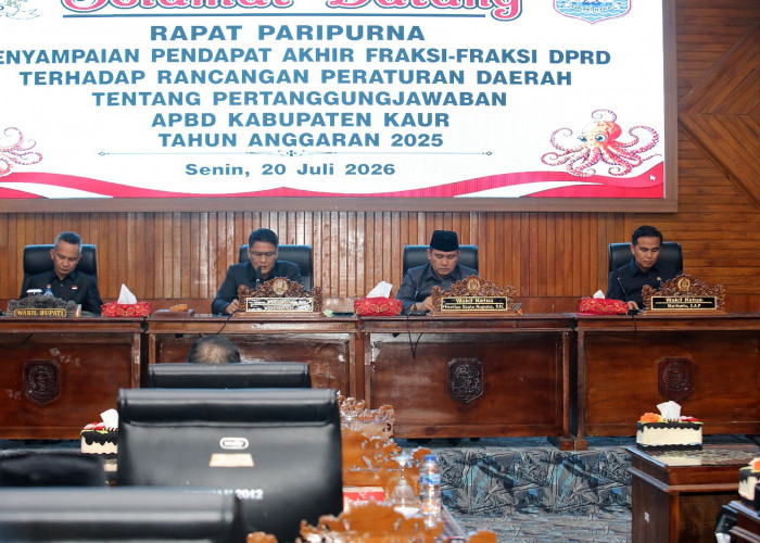 DPRD Kaur Sepakati Raperda Pertanggungjawaban APBD 2025, Fraksi Soroti Peningkatan PAD hingga Pelayanan Publik