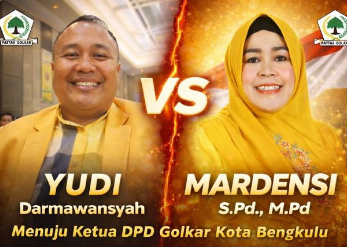 Yudi Darmawansyah vs Mardensi Menguat, Bursa Ketua DPD Golkar Kota Bengkulu Kian Dinamis
