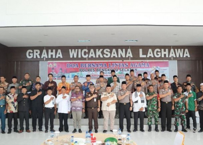  Polres Bengkulu Selatan Gelar  Doa Bersama Lintas Agama, Ini Harapannya