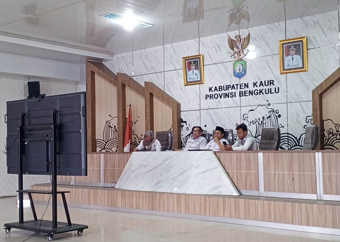 Pemda Kaur Saksikan Penandatanganan SK Bersama Strategi Nasional Pencegahan Korupsi