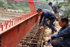  Pemasangan Rangka Jembatan Lubuk Selandak Sudah Mencapai 80 Persen