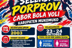 Silahkan Ikut, Seleksi Porprov Cabor Bola Voli Di Mukomuko Digelar 23-24 Oktober 2026