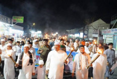 Malam Takbiran di Kota Bengkulu Meriah, Walikota Ikut  Pawai Obor
