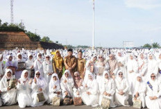  Anak  TK se-Kota Bengkulu Senam dan Tari Masal di Balai Kota Merah Putih